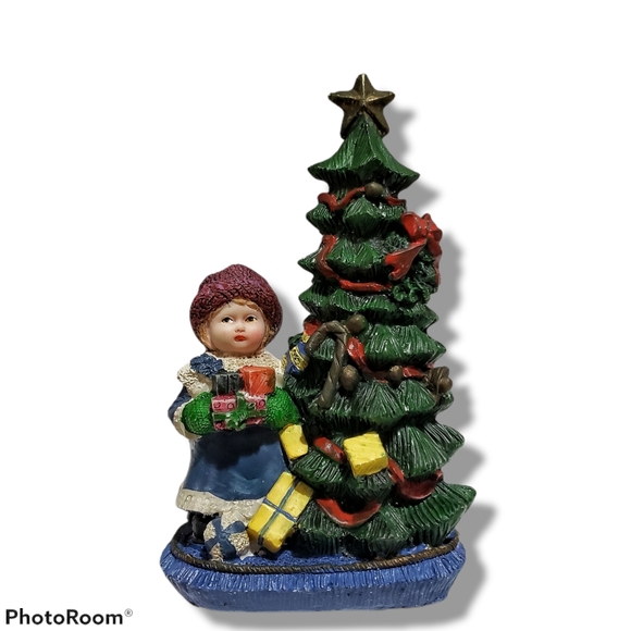 Collectable Christmas decor little girl Christmas tree Christmas gifts vintage - Picture 6 of 12